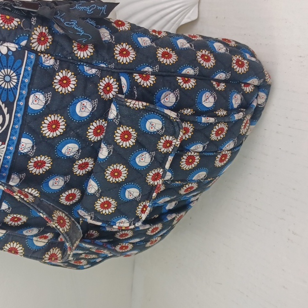 Vera Bradley Night Owl Extra Large Floral Paisly Shoulder Bag Tote 12" X 14" - Picture 5 of 16
